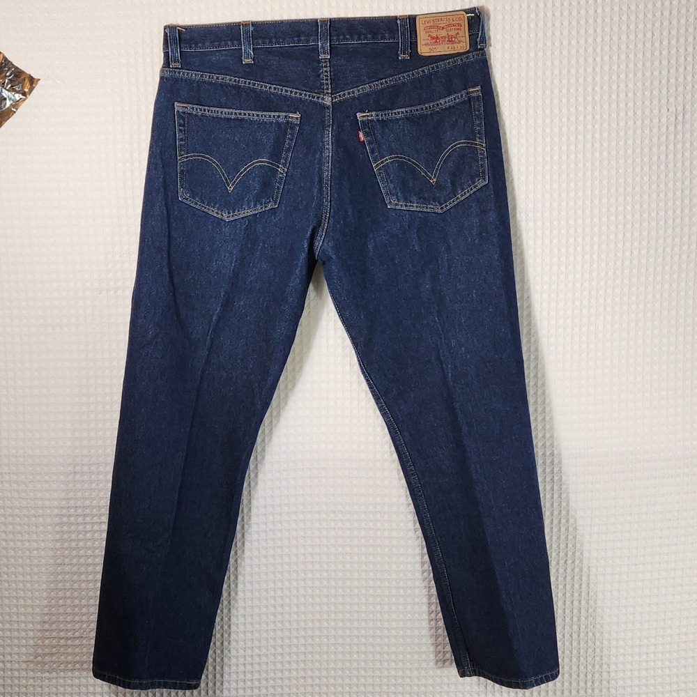 Vintage Levi's 505 Regular‎ Fit Jeans Men's W40 L30 Dark Wash Denim Pants - Picture 12 of 12